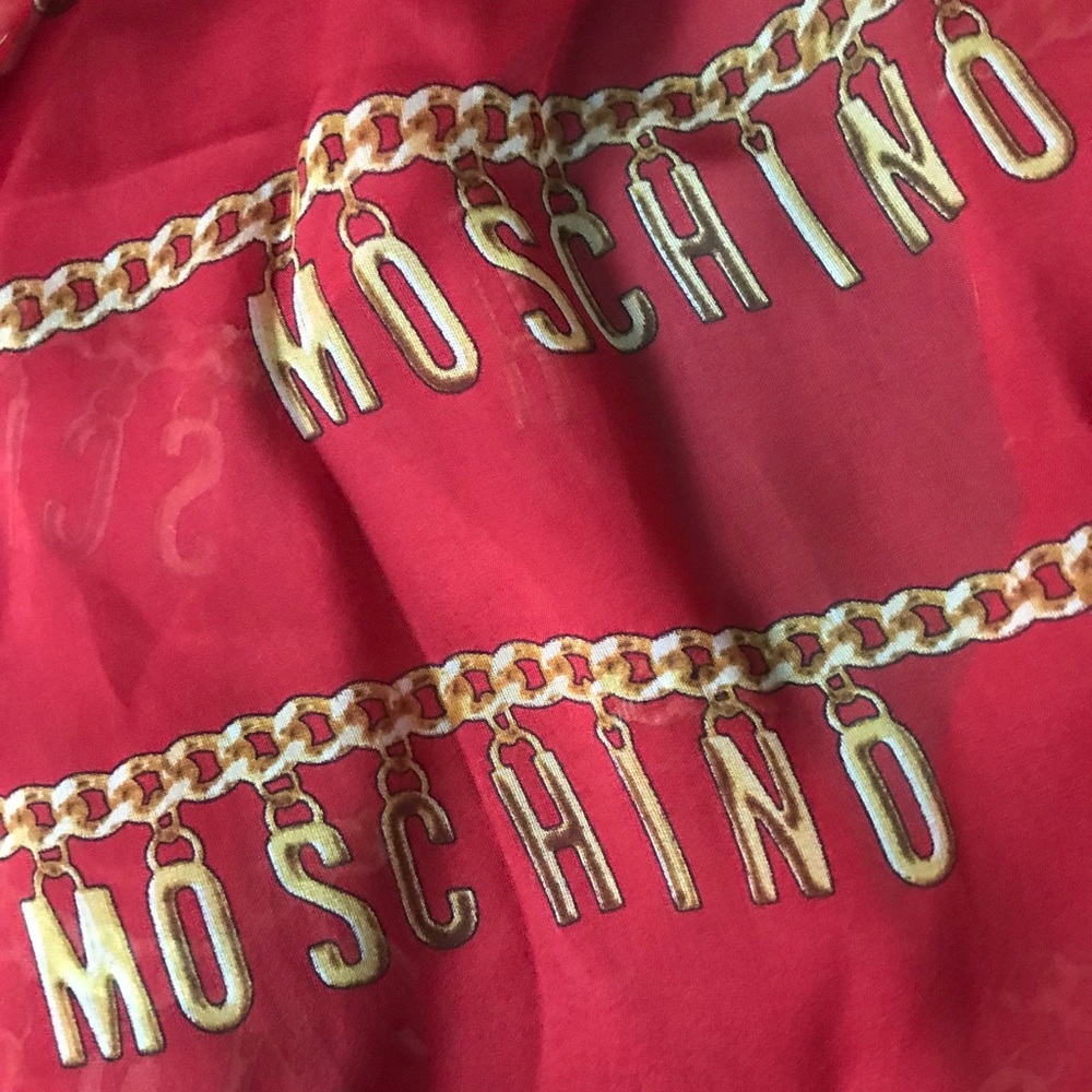 Red and Gold Moschino Scarf